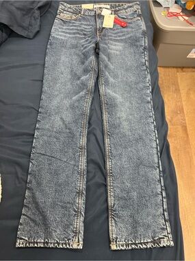Men's Straight Leg Jeans - Washed Blue